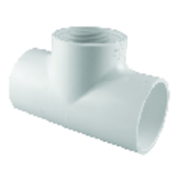 Charlotte Pipe And Foundry Pipe Schedule 40 1/2 in. Slip X 1/2 in. D Slip PVC Tee PVC 02401 0600